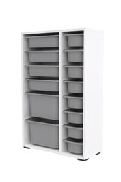 Hanah Home Armario Multiusos Blanco y Gris